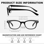 GGSTDDUP 3 Pack Progressive Multifocus Reading Glasses for Men Spring Hinge Rectangular Sport Blue Light Blocking Readers