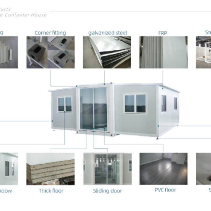 40ft Expandable Container House with 2 Bedrooms and Walk-in Closets